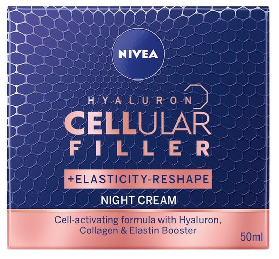 цена Ночной крем против морщин 50 мл Nivea, Hyaluron Cellular Filler + Elasticity Reshape