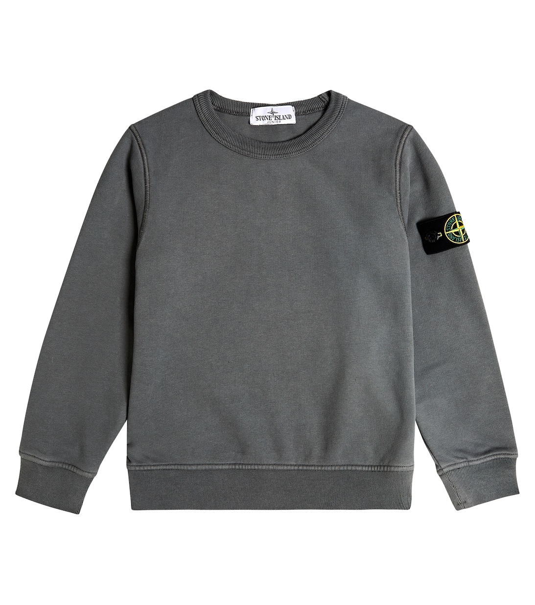 

Хлопковая толстовка Stone Island Junior, серый