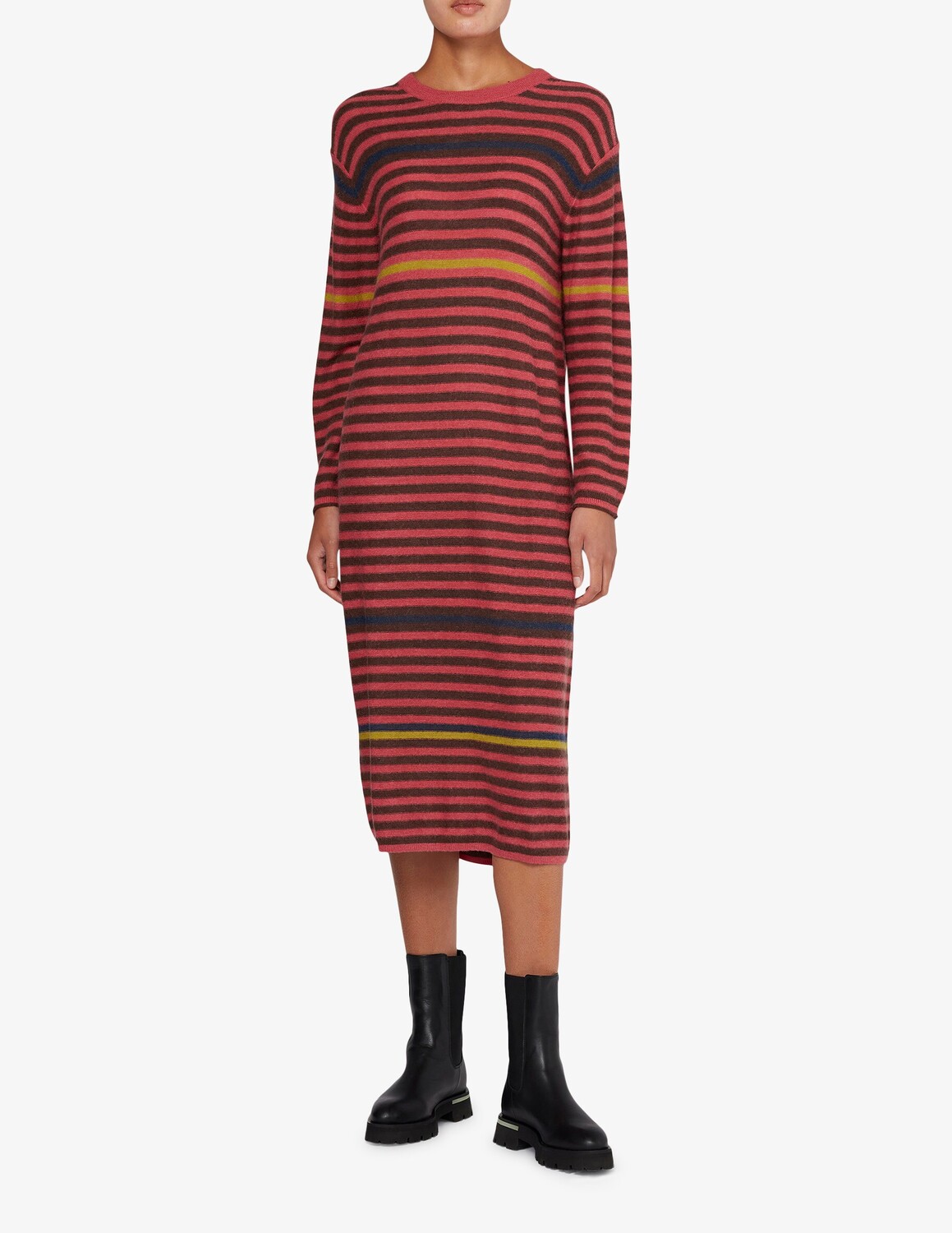 

Вязаное платье миди Paul Smith, красный