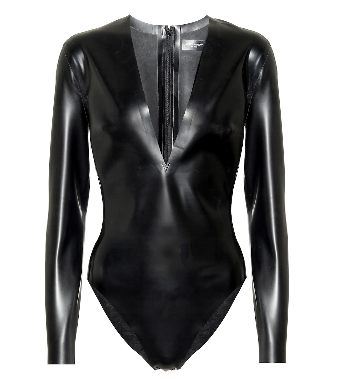 

Латексное боди SAINT LAURENT, черный
