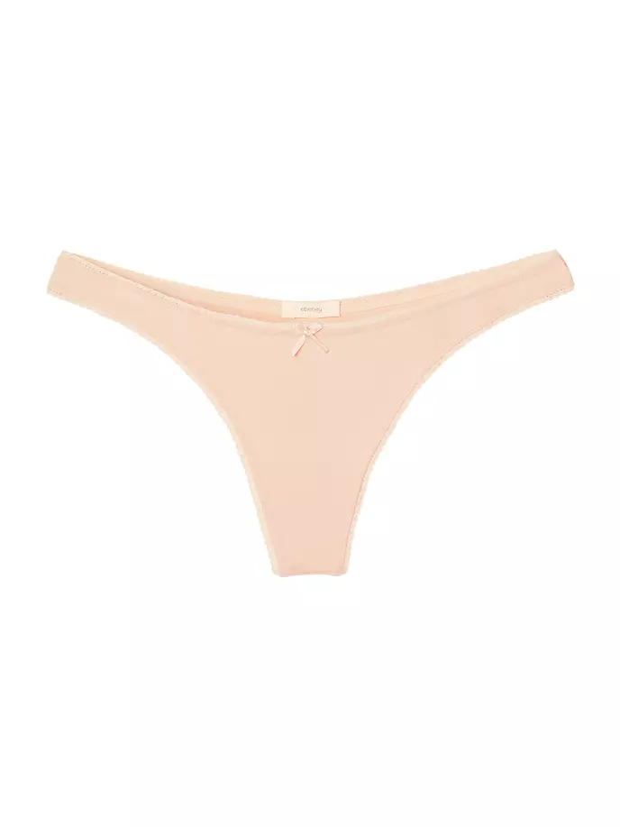 

Хлопковые стринги Pima стрейч Eberjey, цвет buff