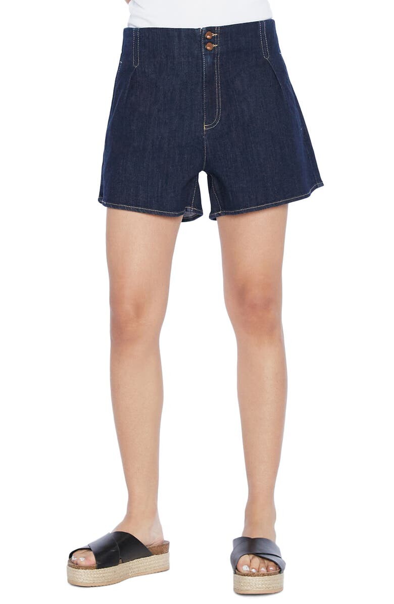 

Джинсовые шорты Wash Lab со складками WASH LAB DENIM