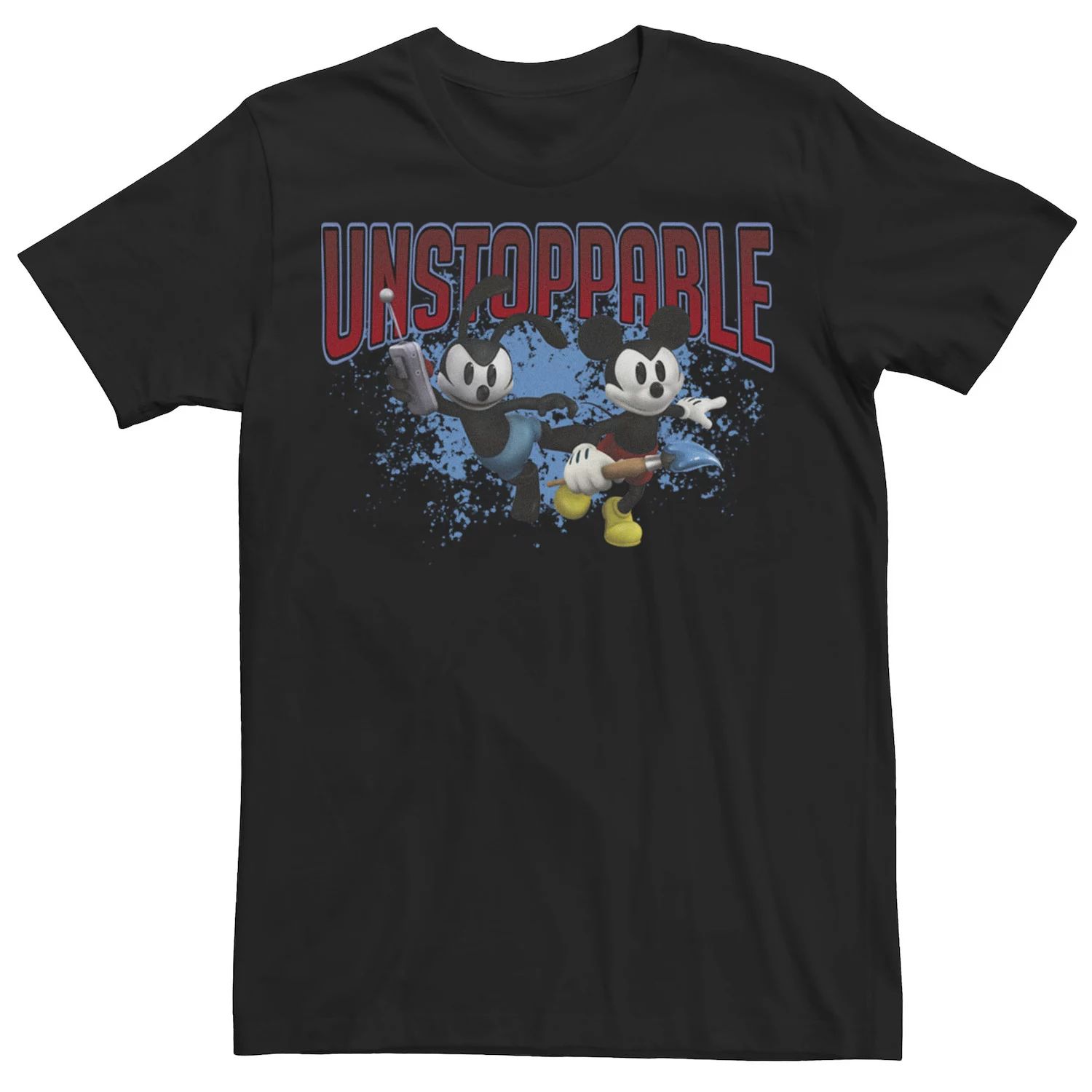 Мужская футболка Disney Epic Mickey Unstoppable Group Portrait Licensed Character мужская футболка disney epic mickey and oswald со вставками licensed character