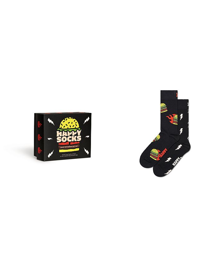 цена Подарочный набор носков Blast Off Burger, упаковка из 2 шт. Happy Socks, мультиколор