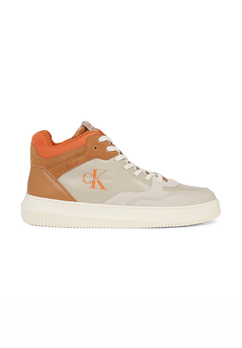 

Низкие кроссовки CHUNKY MID CUP COUI LTH MIX Calvin Klein Jeans, плаза серо-серо-коричневый, яичная скорлупа, коричневый сахар