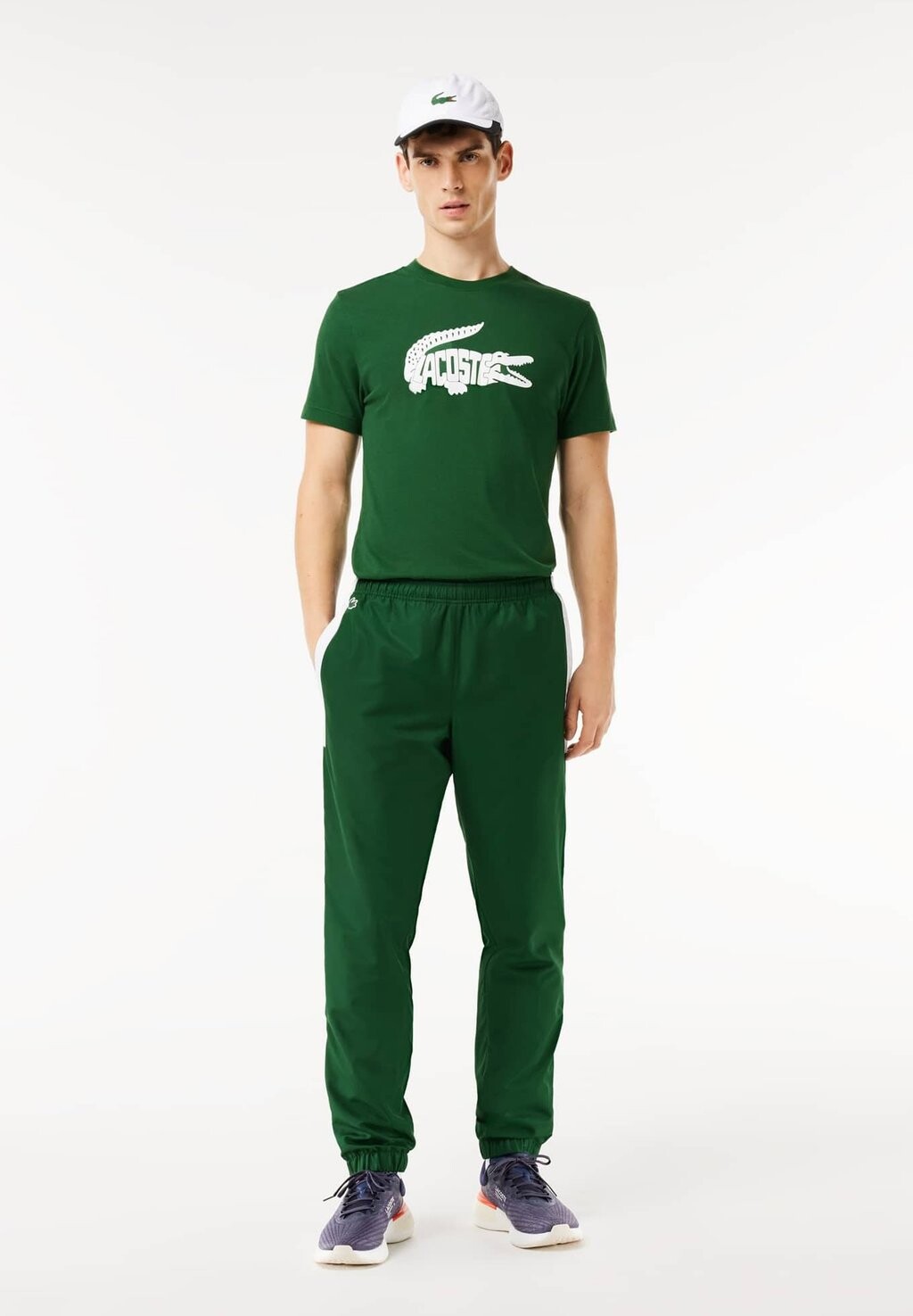 Спортивные брюки Block Lacoste, цвет vert bleu marine blanc