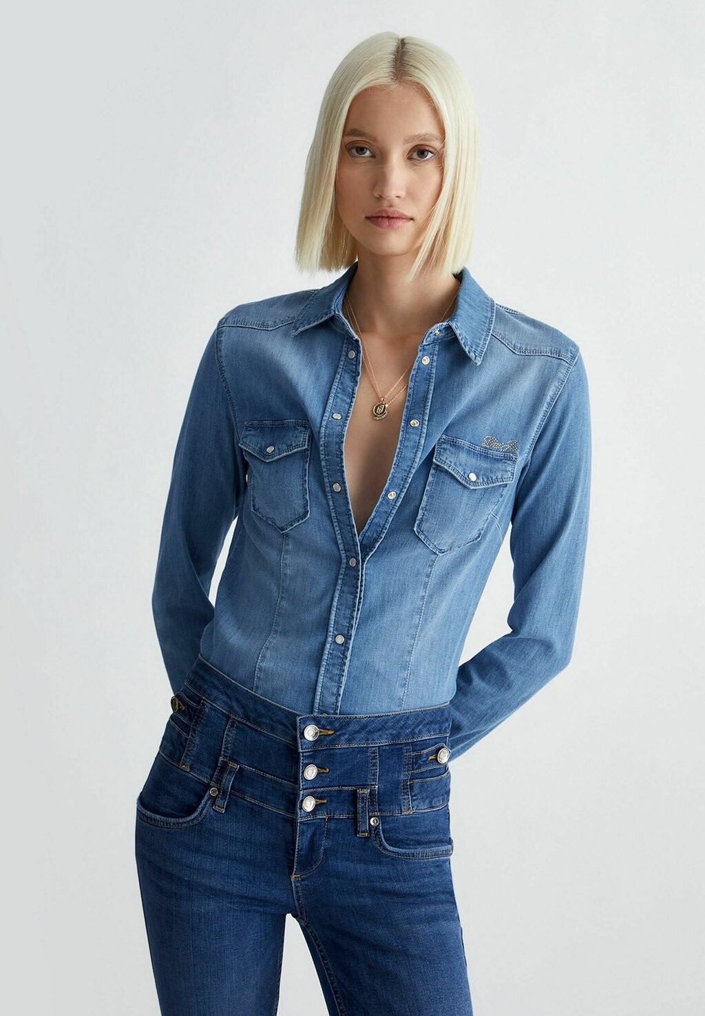 

Рубашка LIU JO, цвет blue denim