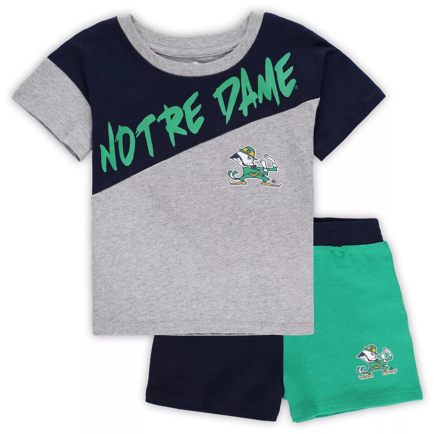 

Серый комплект футболки и шорт «Notre Dame Fighting Irish Super Star» для малышей Outerstuff