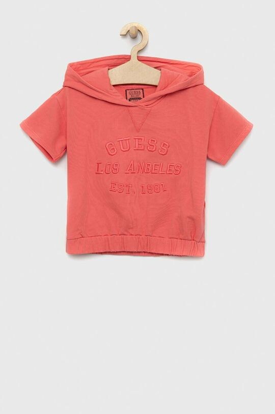 

Хлопковая футболка для детей Guess, розовый