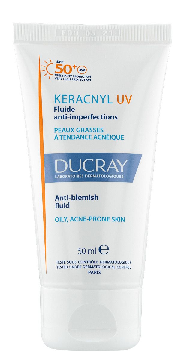 Ducray Keracnyl UV SPF50+ защитная жидкость, 50 ml