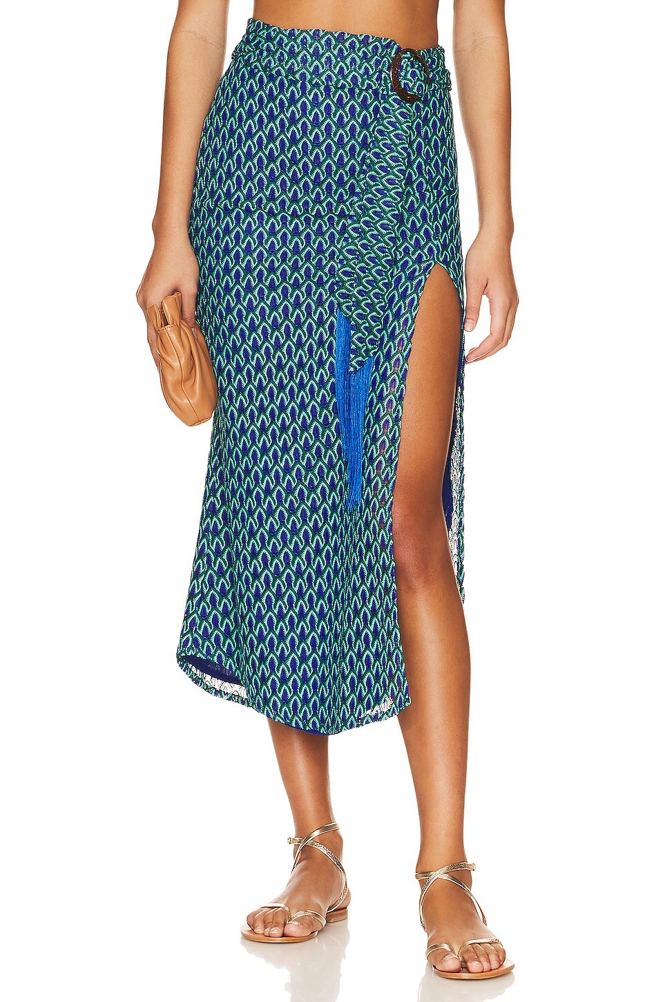 

Юбка House of Harlow 1960 x REVOLVE Didier Midi, цвет Blue Multi