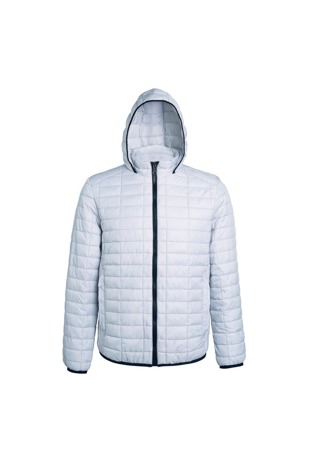 Утепленная куртка с капюшоном и сотовой структурой 2786, белый