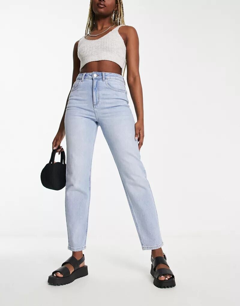 

Голубые узкие джинсы Mom ASOS
