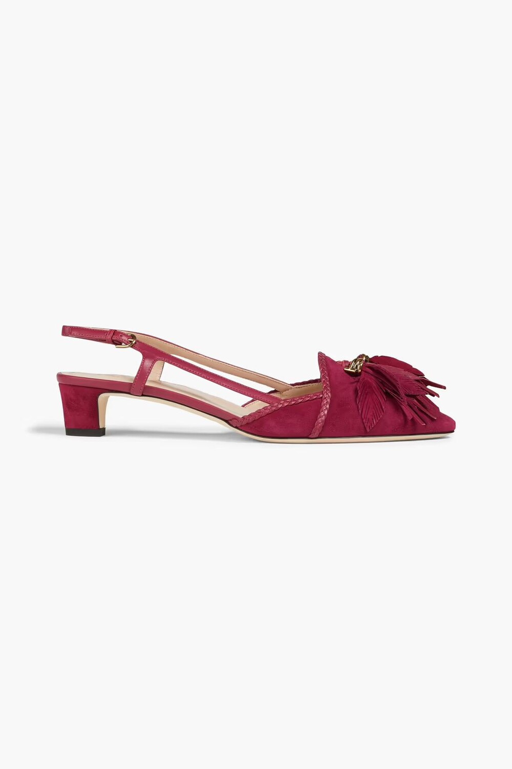 

Украшенные замшевые туфли с пяткой на пятке Tod'S, фиолетовый