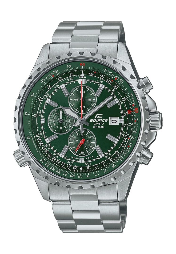 

Мужской хронограф EDIFICE EF-527D-3AVUEF EDIFICE CASIO, серебро