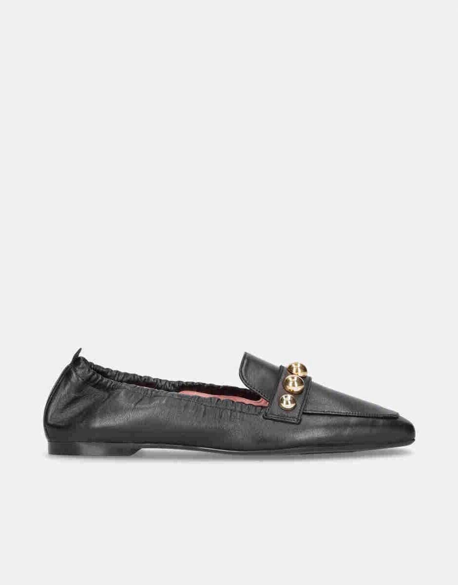 

Женские лоферы из черной наппы с золотыми деталями Pretty Ballerinas, черный