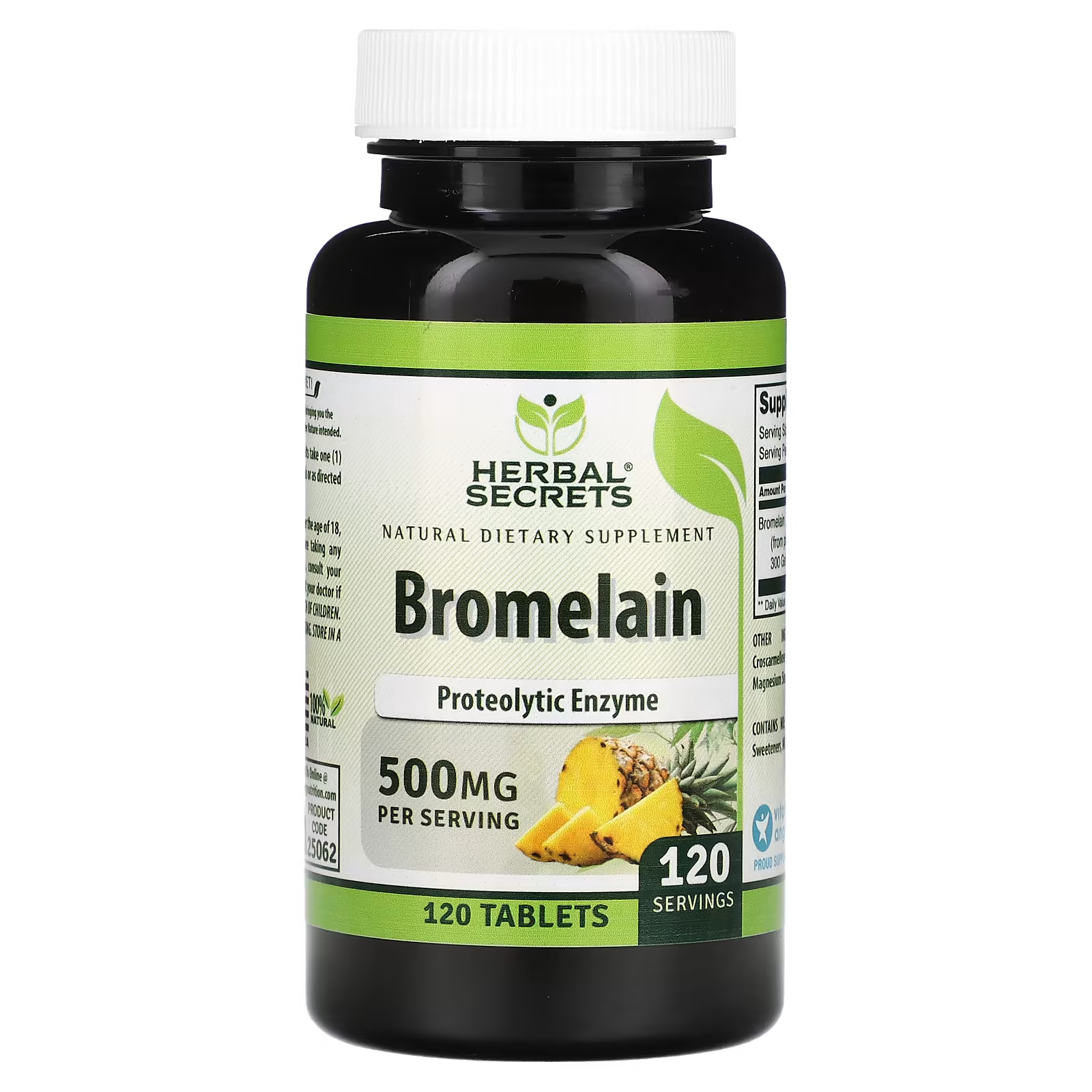Пищевая добавка Herbal Secrets Бромелайн , 120 таблеток herbal secrets бромелаин 500 мг 120 таблеток