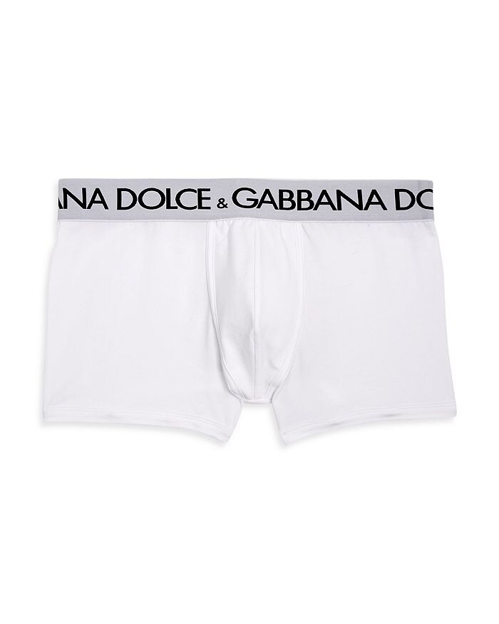 

Dolce & Gabbana Трусы-боксеры с поясом и логотипом из хлопковой смеси, белый