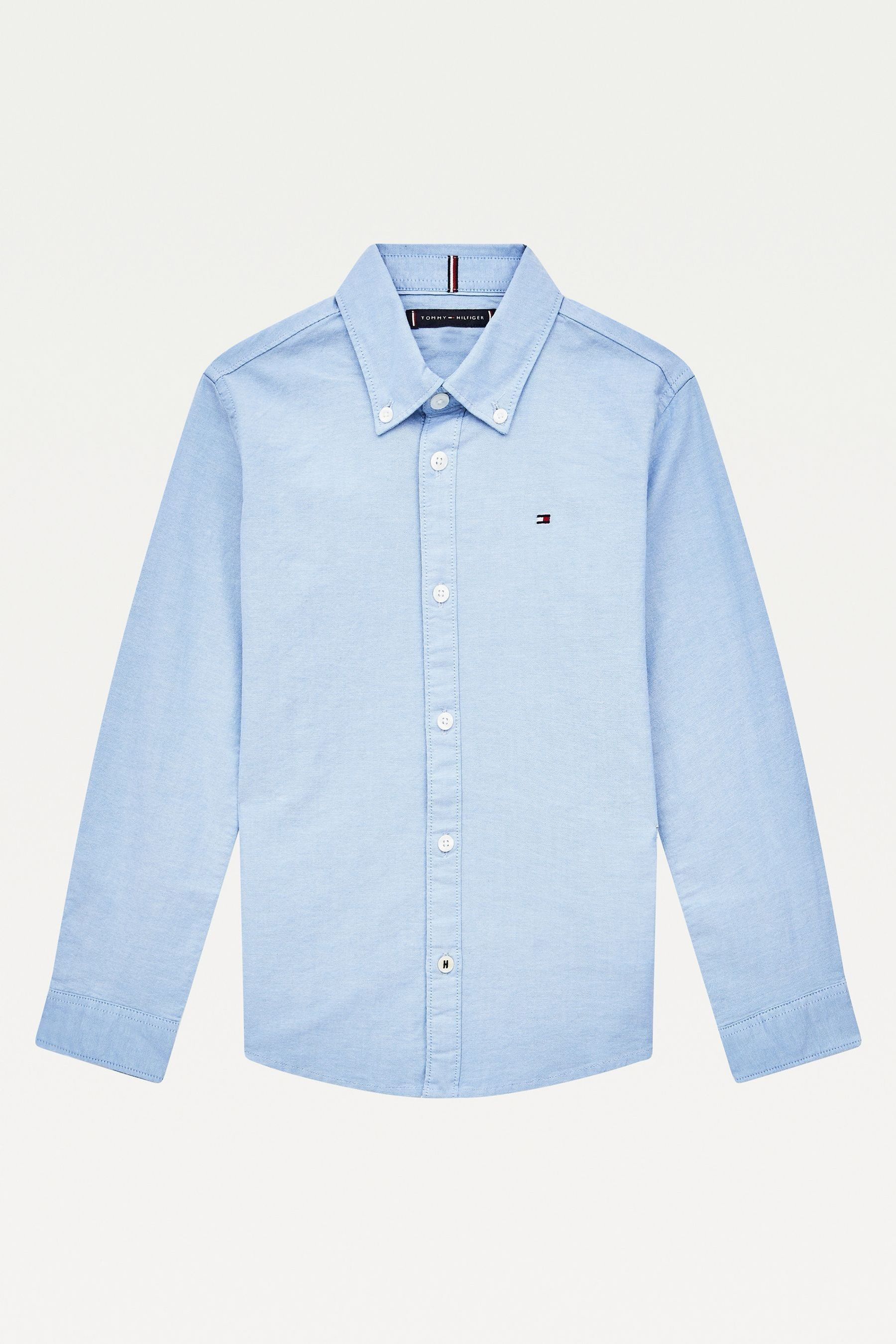 Оксфордская рубашка стрейч Tommy Hilfiger, синий цена и фото
