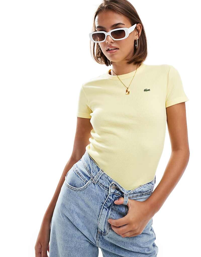 

Желтая футболка с короткими рукавами Lacoste