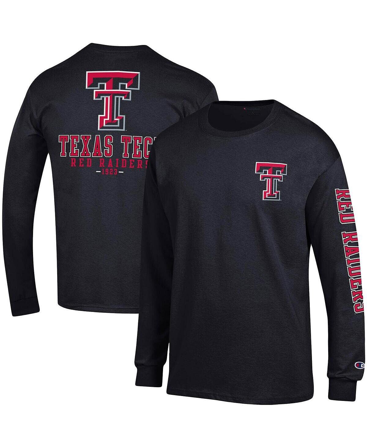 

Мужская черная футболка с длинным рукавом Texas Tech Red Raiders Team Stack Champion