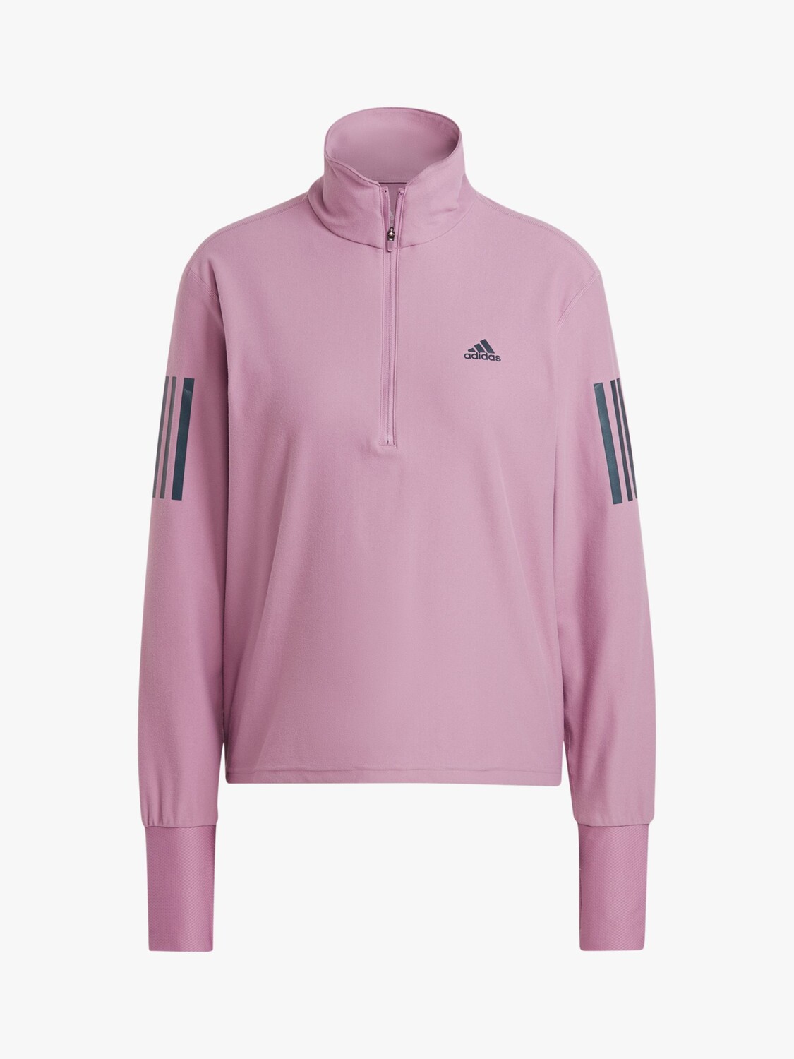 

Беговая футболка Adidas Own The Run на молнии 1/2 adidas, чудо-кварц