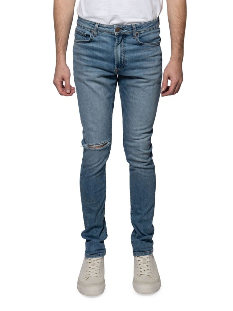 

Джинсы Greyson с высокой посадкой Monfrère, цвет Distressed Blue