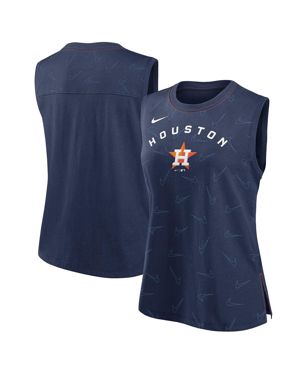Женская темно-синяя майка Houston Astros Muscle Play Nike, темно-синий