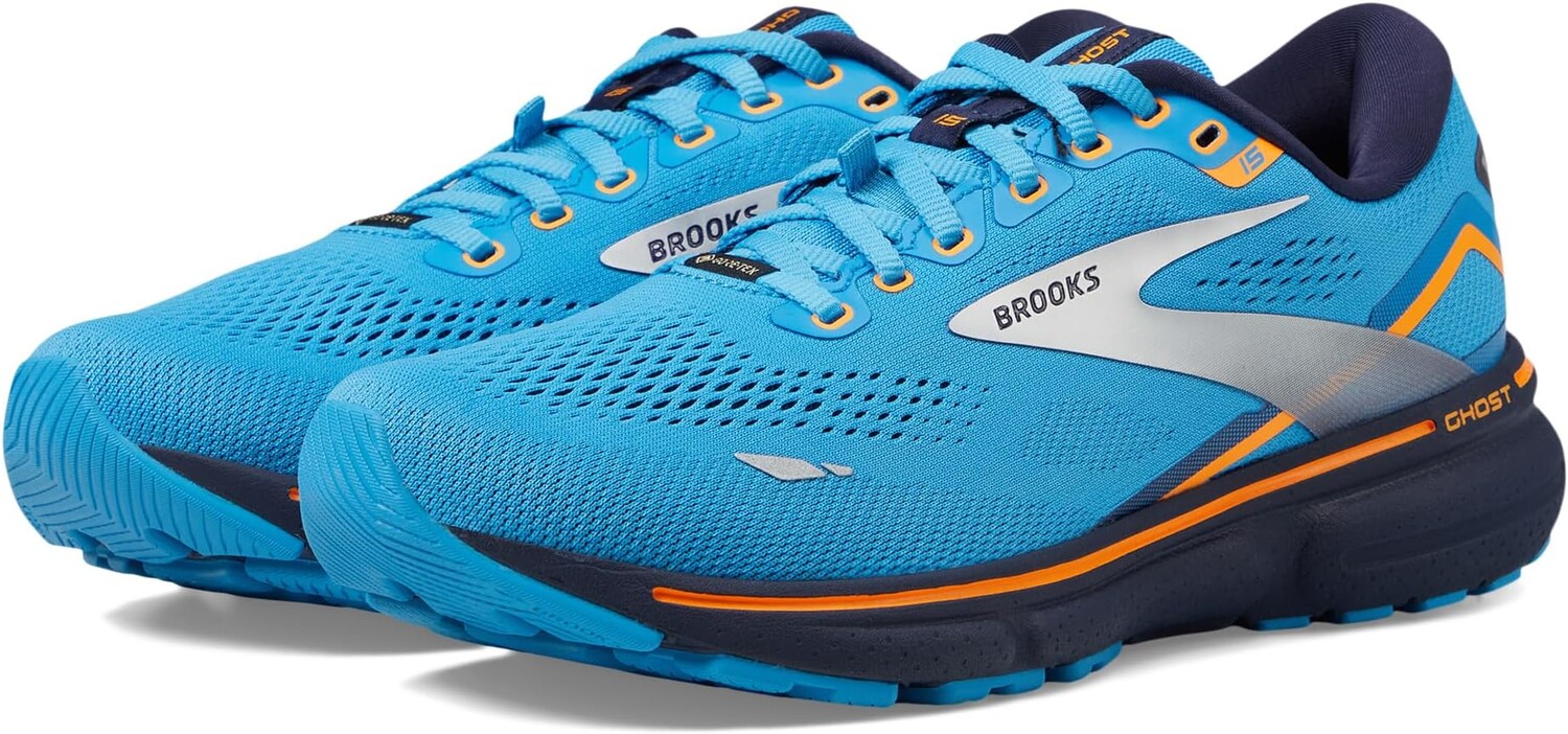 Кроссовки Ghost 15 GTX Brooks, цвет Blue/Peacoat/Orange