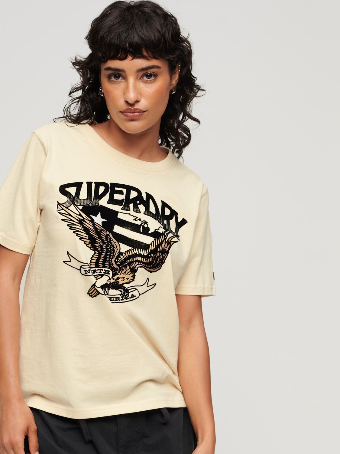 

Футболка с логотипом группы Lo-Fi 70-х годов Superdry, овсянка белая, Белый