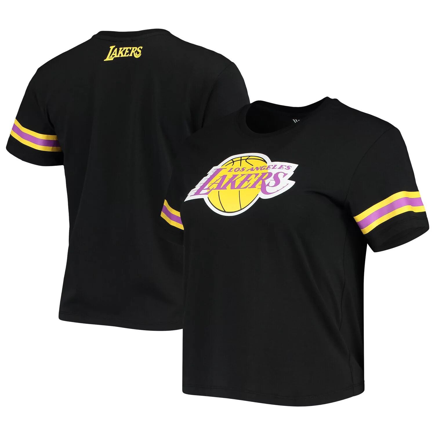 

Черная женская укороченная футболка The Wild Collective Los Angeles Lakers, Черный