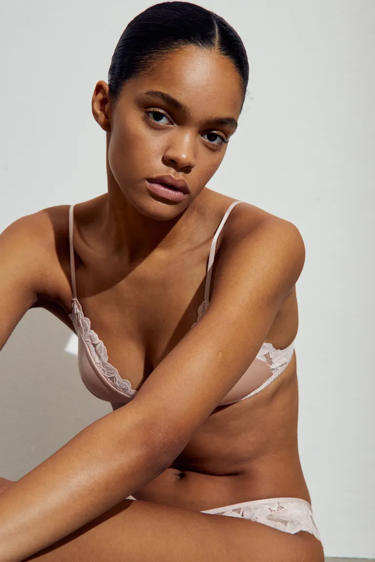 

Бюстгальтер с подкладкой из микрофибры H&M, розовый
