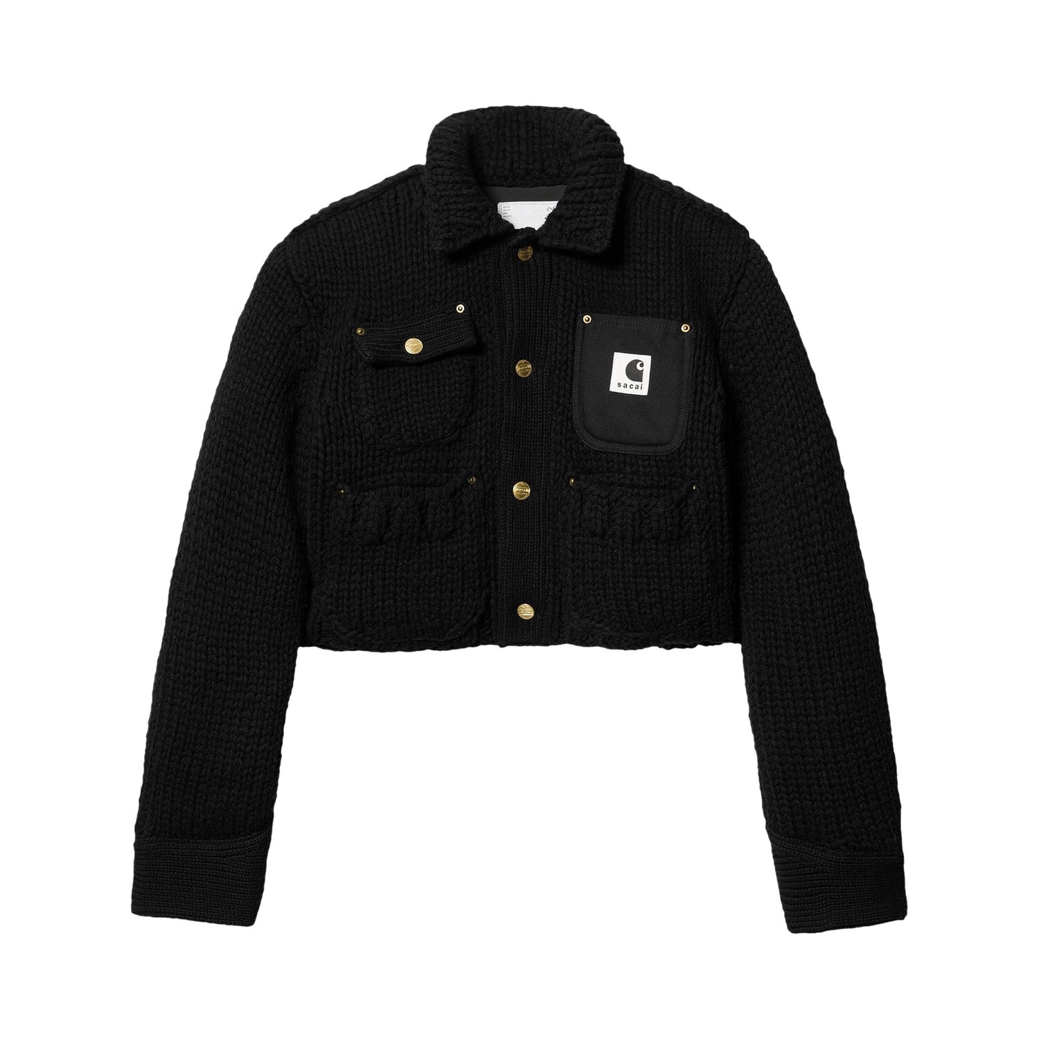 

Вязаная куртка Carhartt WIP x Sacai Michigan, цвет Черный