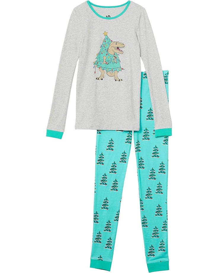цена Пижамный комплект COTTON ON Ethan Long Sleeve Pajama Set, цвет Tree Rex Summer Grey Marle