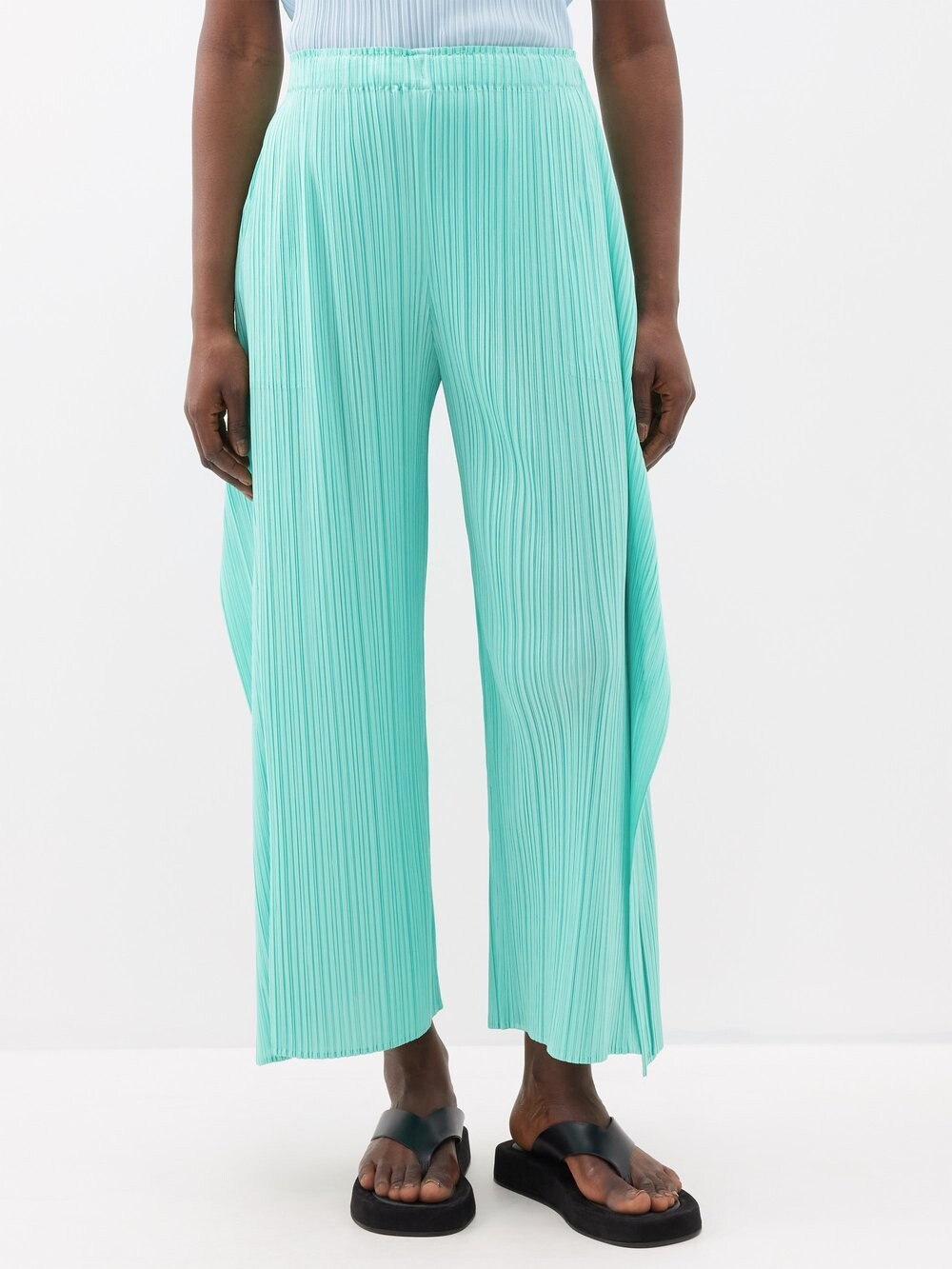 

Брюки из технического джерси со складками Pleats Please Issey Miyake, синий