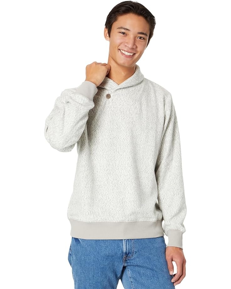 

Свитер L.L.Bean Textured Fleece Pullover, цвет Gray Heather