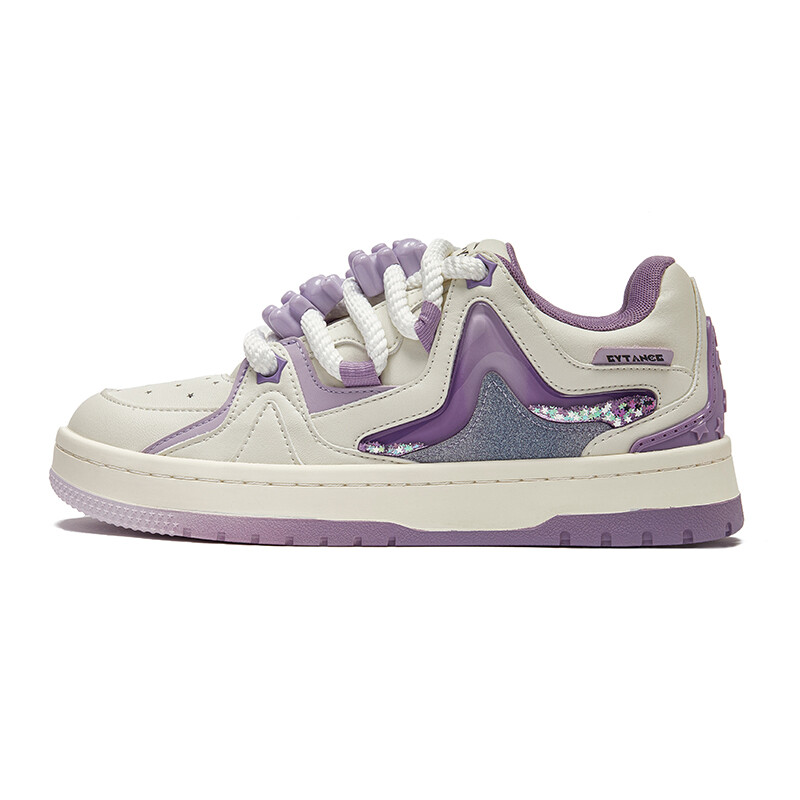 

Кроссовки EYTANCE Skateboarding Shoes Unisex Low-top White/Purple, фиолетовый