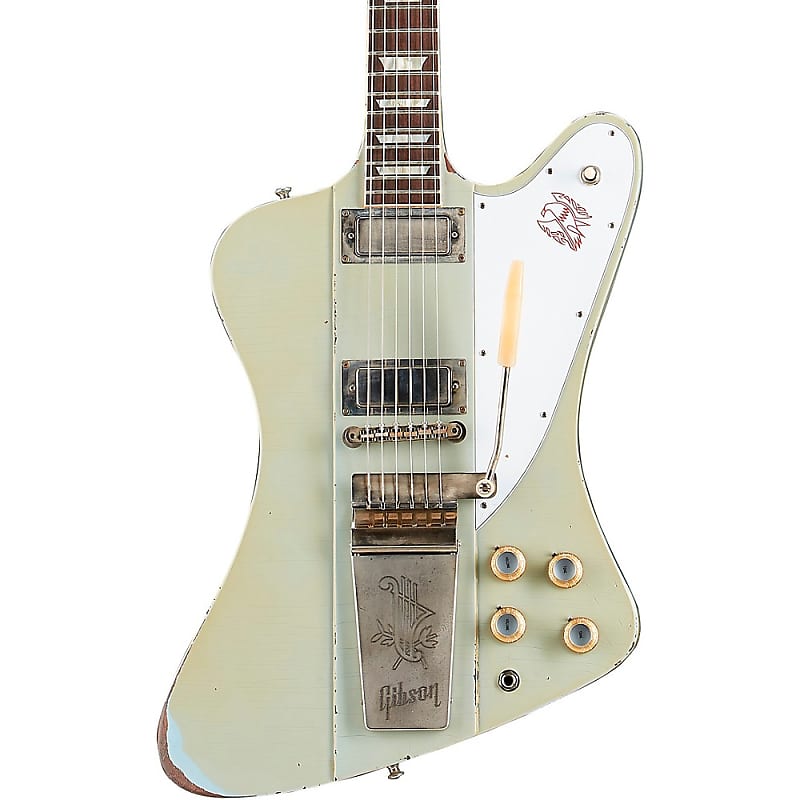 

Электрогитара Gibson Custom Murphy Lab 1963 Firebird V With Maestro Vibrola Heavy Aged Electric Guitar Antique Frost Blue