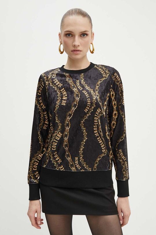 

Велюровая толстовка Versace Jeans Couture, черный