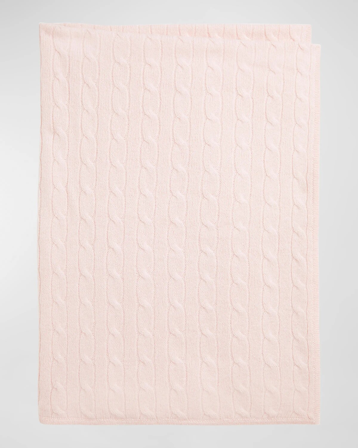 

Кашемировое одеяло косой вязки для девочек Ralph Lauren Childrenswear, цвет Morning Pink