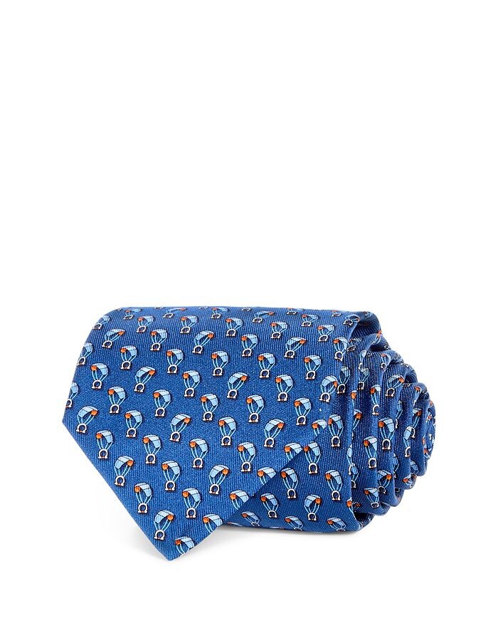 

Классический шелковый галстук с принтом Parachute Gancini Ferragamo