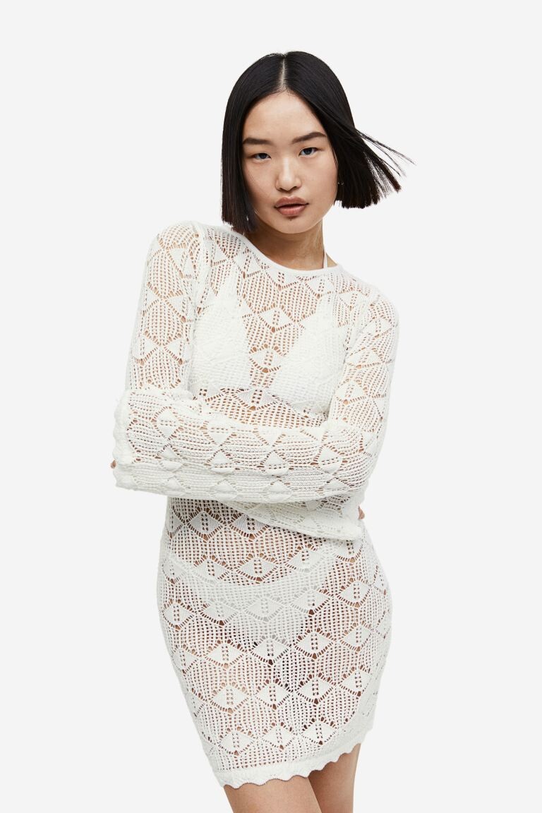

Ажурное вязаное платье H&M