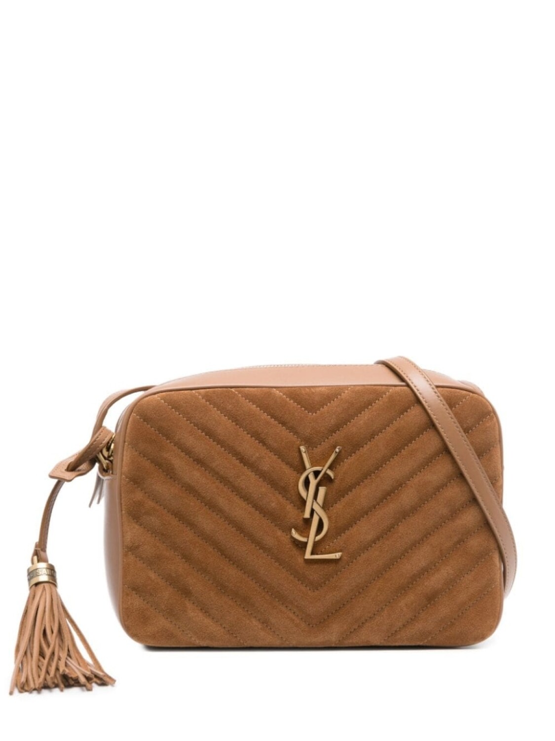 

Saint Laurent каркасная сумка Lou, коричневый