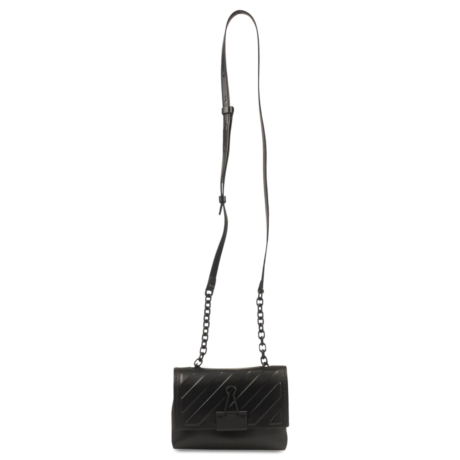 

Маленькая сумка Off-White с тиснением Diag Black