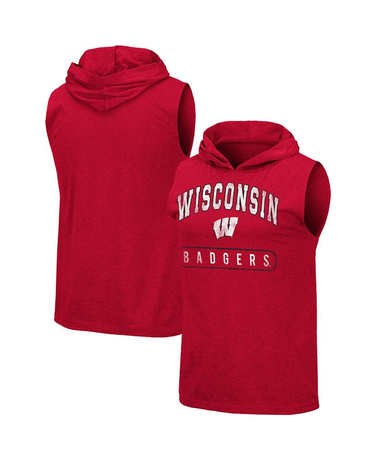 

Мужская майка с капюшоном Red Wisconsin Badgers Varsity Colosseum