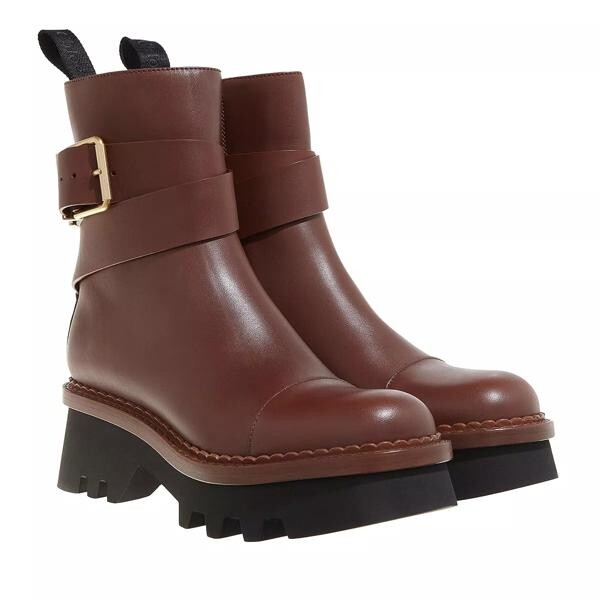 

Сапоги owena ankle boots smooth leather brunet Chloé, коричневый
