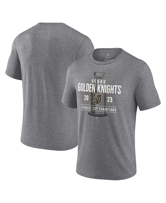 

Мужская футболка с логотипом Heather Grey Vegas Golden Knights Кубка Стэнли 2023 Champions Shootout Tri-Blend Fanatics, серый