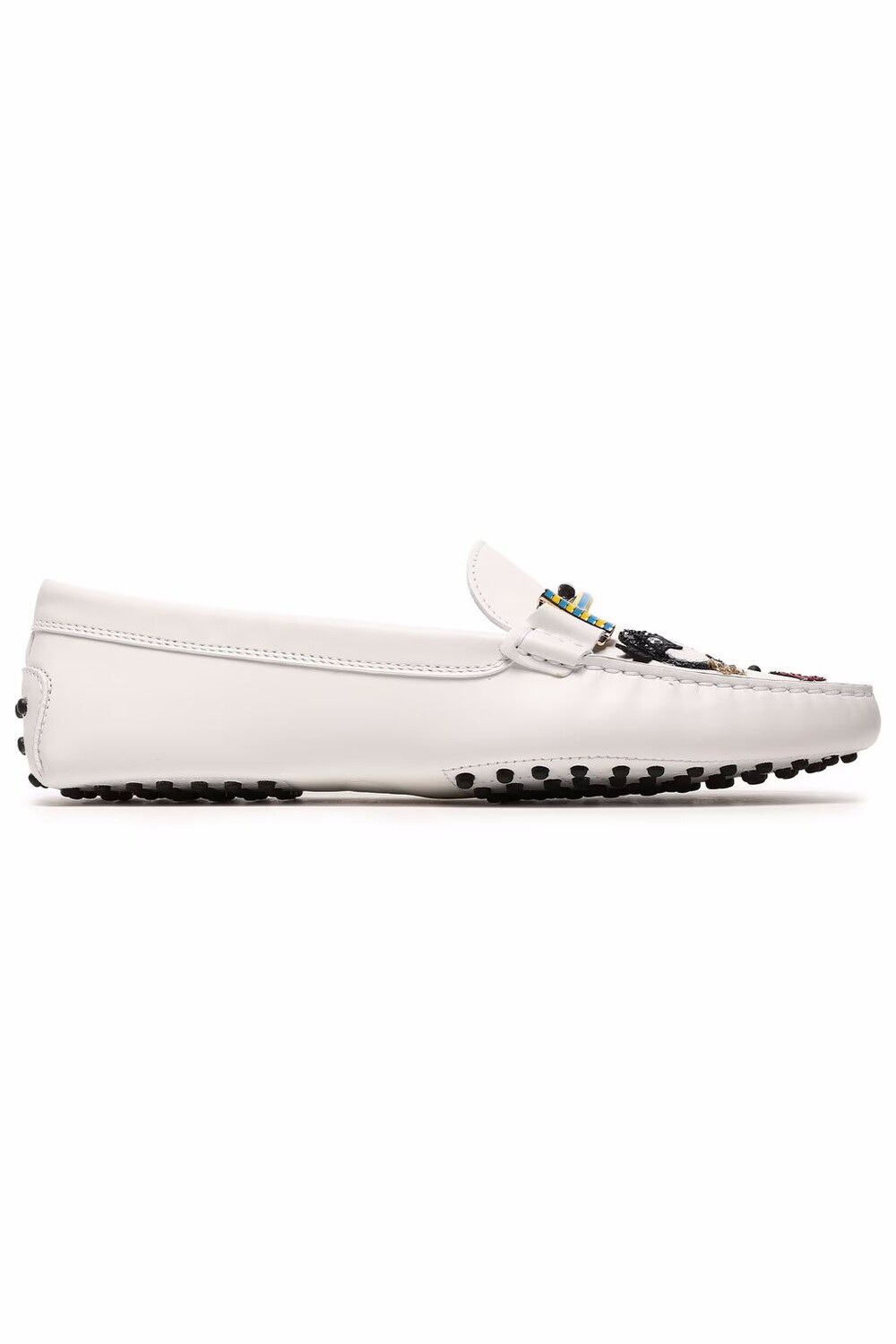 

Кожаные лоферы с блестящими аппликациями Tod'S, белый
