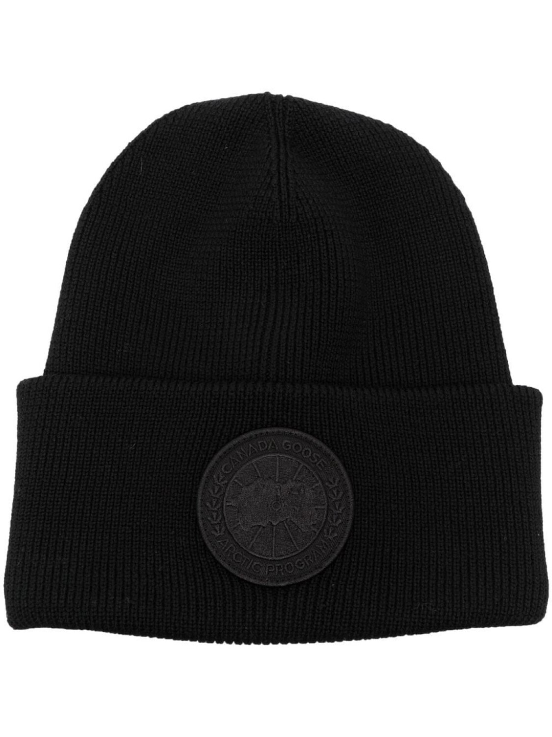 

Canada Goose шерстяная шапка бини с нашивкой-логотипом, черный