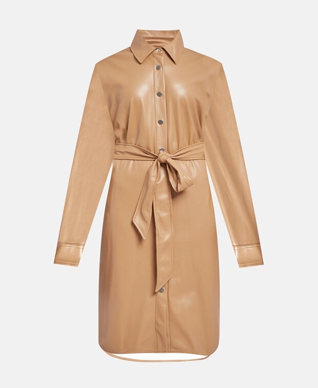 

Кожаное платье Guess, тан